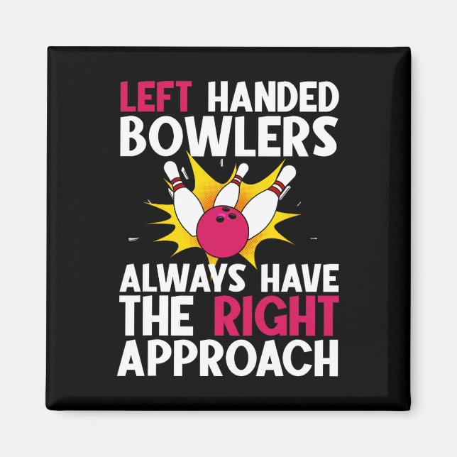 Funny Bowling Design For Men Women Kids Bowler Bow Magnet (Front)