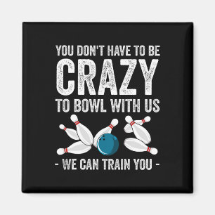 Funny Bowling Design For Men Women Kids Bowler Bow Magnet