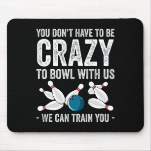 Funny Bowling Design For Men Women Kids Bowler Bow Mouse Mat