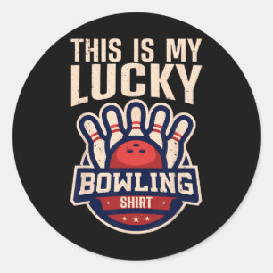 Funny Bowling Design For Men Women Kids Bowling Lo Classic Round Sticker