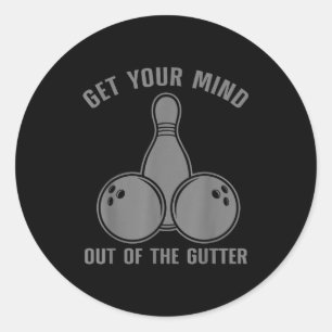 Funny Bowling Design For Men Women Kids Bowling Lo Classic Round Sticker