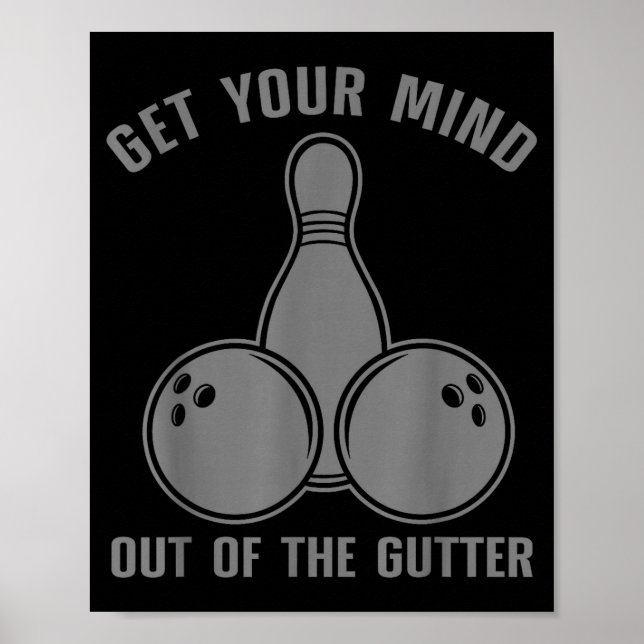 Funny Bowling Design For Men Women Kids Bowling Lo Poster (Front)