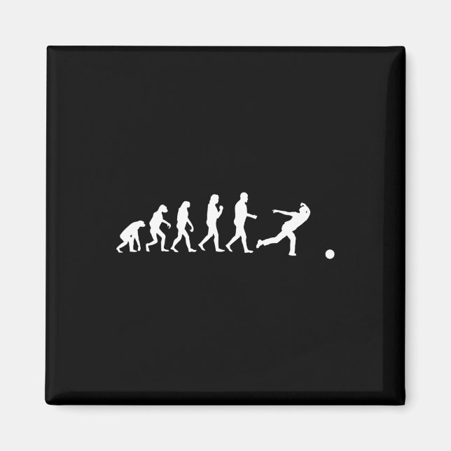 Funny Bowling Evolution Gift Bowler Sports Player  Magnet (Front)