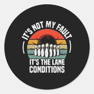 Funny Bowling For Men Women Bowler Team Bowling La Classic Round Sticker