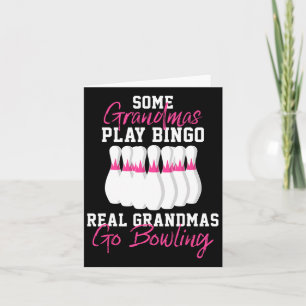Funny Bowling Gift For Grandma Card