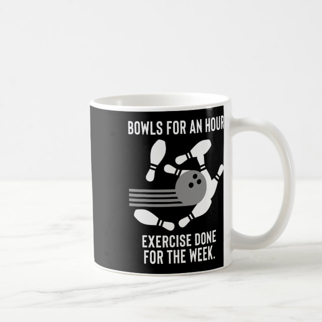 Funny Bowling Gift For Lazy Bowlers  Coffee Mug (Right)