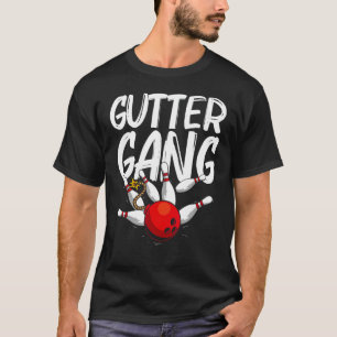 Funny Bowling Gift for Men and Women Cool Gutter G T-Shirt