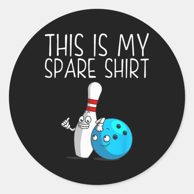 Funny Bowling Gift For Men Women Cool Bowler Spare Classic Round Sticker (Front)