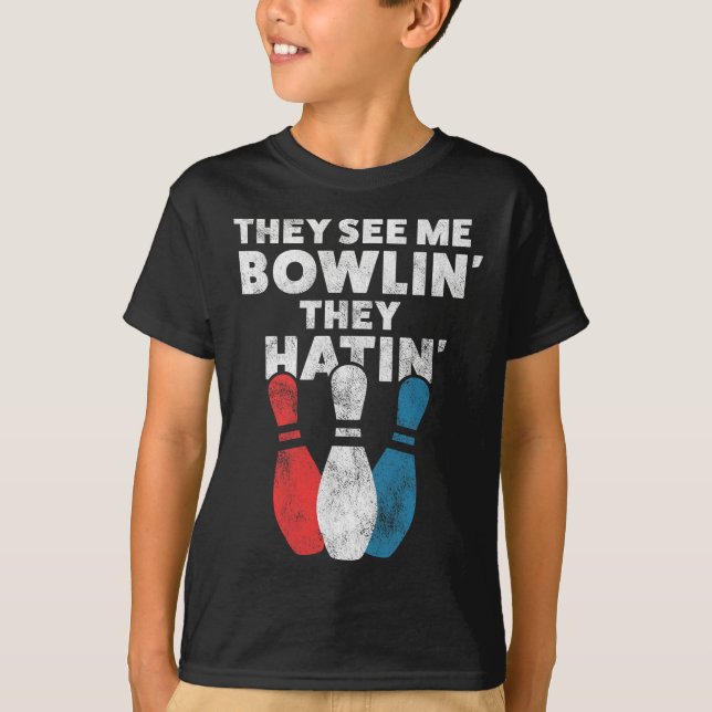 Funny Bowling Gift For Men Women Or Dad  T-Shirt (Front)