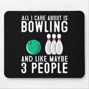 Funny Bowling Gift For Women Men Cool Bowler Sport Mouse Mat