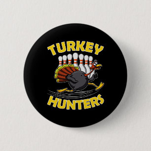 Funny Bowling Kids Turkey Hunters 6 Cm Round Badge