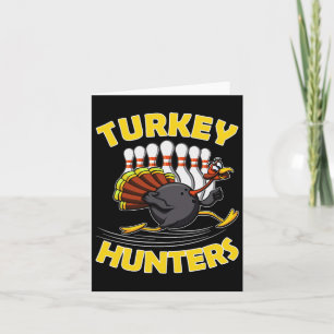 Funny Bowling Kids Turkey Hunters Card