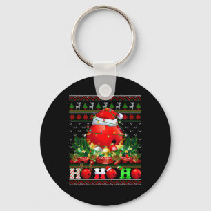Funny Bowling Ll Xmas Tree Lights Ugly Christmas S Key Ring