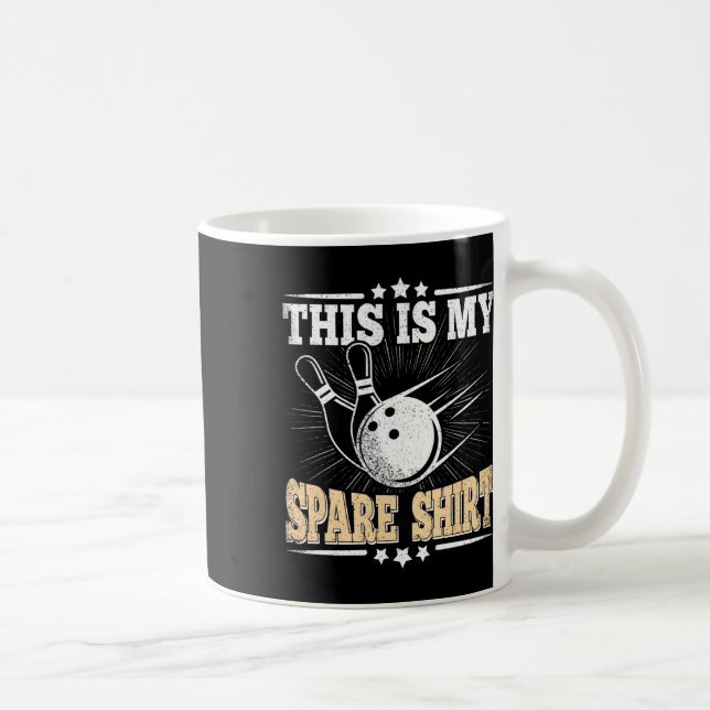 Funny Bowling Lover Bowler This Is My Spare 3  Coffee Mug (Right)