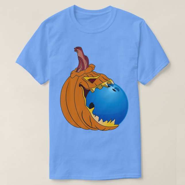 Funny Bowling Lover Halloween T T-Shirt (Design Front)
