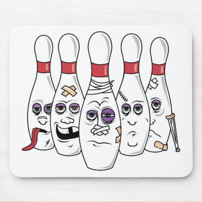 Funny Bowling Mouse Mat (Front)