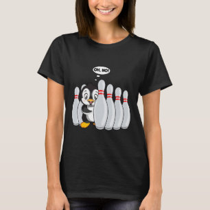Funny Bowling Pin Cute Penguin For Bowling Lover K T-Shirt