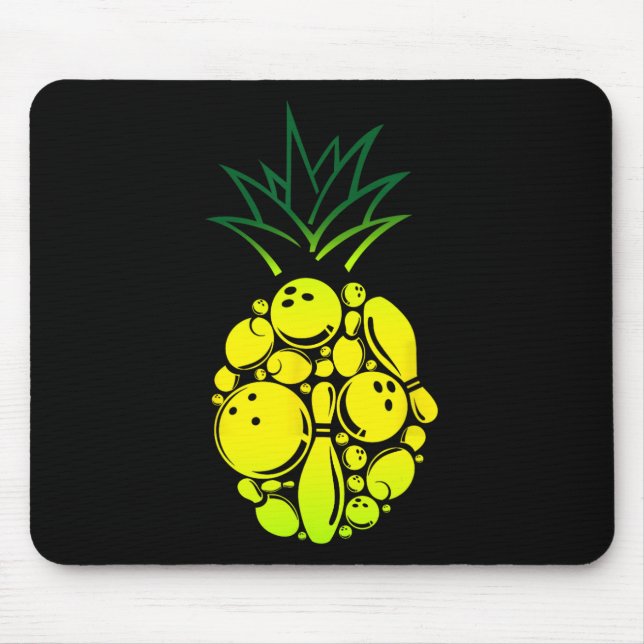 Funny Bowling Pineapple  Mouse Mat (Front)