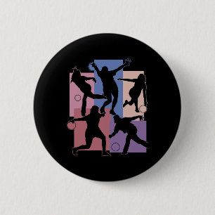 Funny Bowling Player Bowler Game Enthusiast Outfit 6 Cm Round Badge