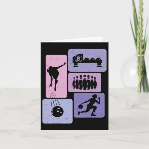 Funny Bowling Player Bowler Game Enthusiast Outfit Card