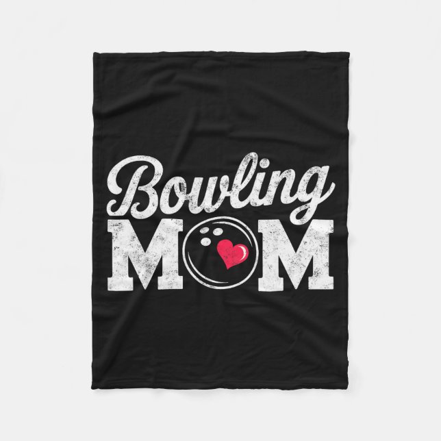 Funny Bowling Player Mum Bowl Mother Bowler #bowli Fleece Blanket (Front)