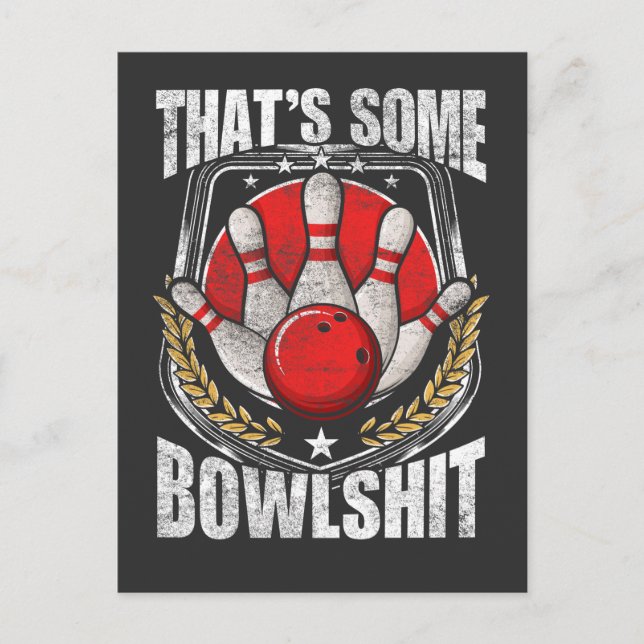 Funny Bowling Player Quote Strike Bowler Postcard (Front)