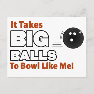 Funny Bowling Postcard