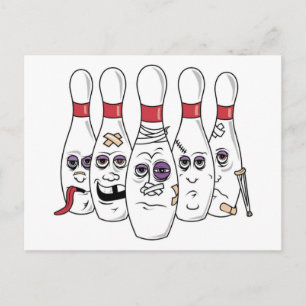 Funny Bowling Postcard