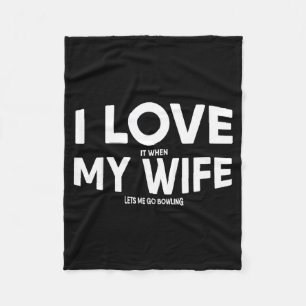 Funny Bowling Quote For Bowlers Fleece Blanket