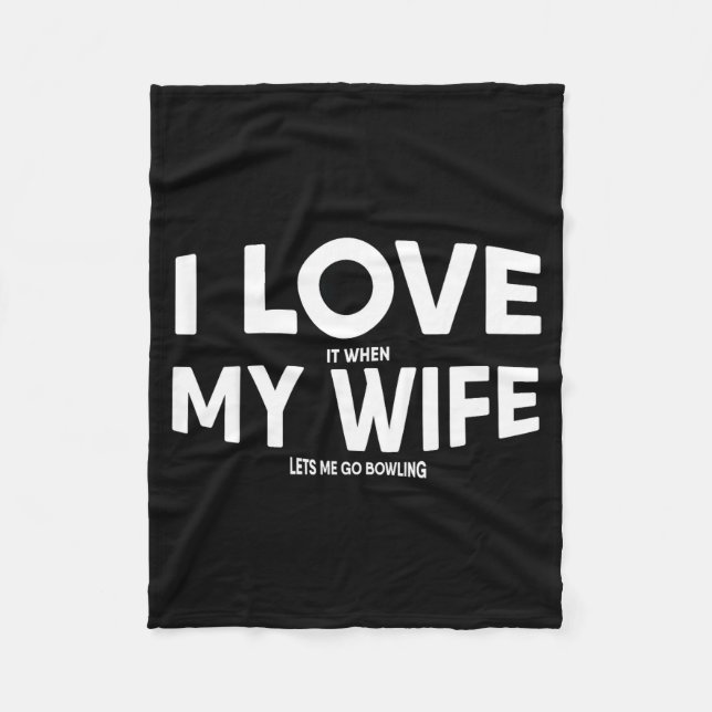 Funny Bowling Quote For Bowlers  Fleece Blanket (Front)