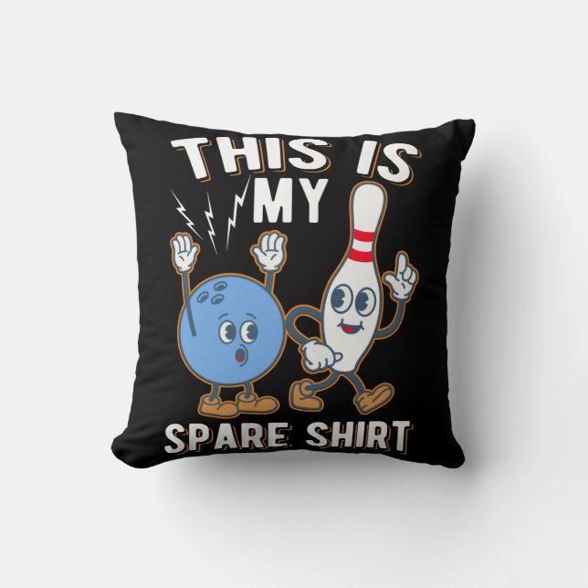 Funny Bowling Quote This is my Spare Cushion (Front)
