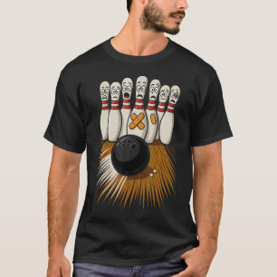 Funny Bowling Scared Bowling Pins T-Shirt