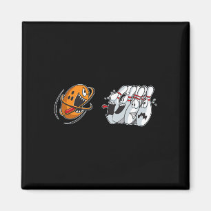 Funny Bowling-shirt Bowler Men Women Team Pins Bow Magnet