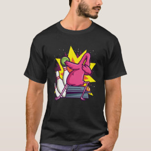 Funny bowling shirt for children, flamingo bowler