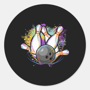 Funny Bowling Team - Bowler Bowling  Classic Round Sticker