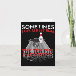 Funny Bowling Ten Pin Design Card