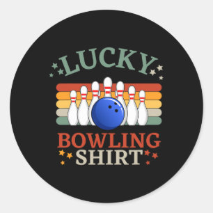 Funny Bowling This Is My Bowling Strike Team  Classic Round Sticker