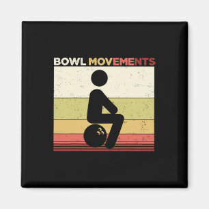 Funny Bowling Vintage Retro Bowl Movements Bowlers Magnet