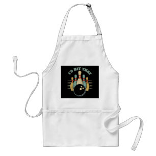 Funny Bowling Vintage T-Shirt I'd Hit That Funny T Standard Apron