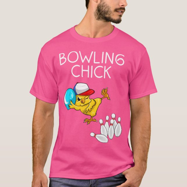 Funny Bowling Women Cute Bowling Chick Sports Athl T-Shirt (Front)