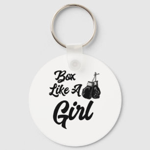 Funny Box Like A Girl T Shirt T Shirt Boxing Glove Key Ring