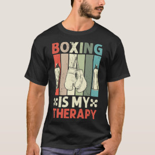 Funny Boxer Boxing Coach Player Boxing Is My Thera T-Shirt