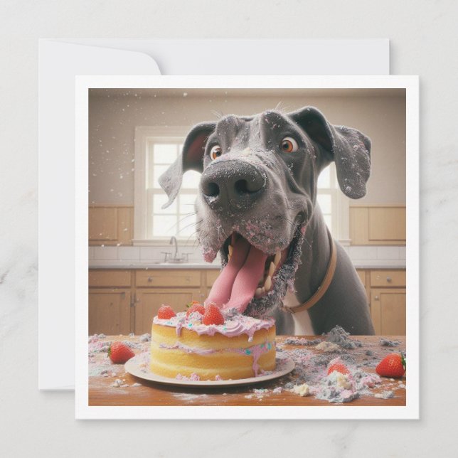 Funny Boxer card, Boxer Birthday Invitation (Front)