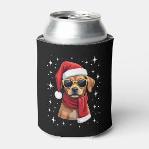 Funny Boxer Dog Christmas Lights Xmas Outfit Pajam Can Cooler