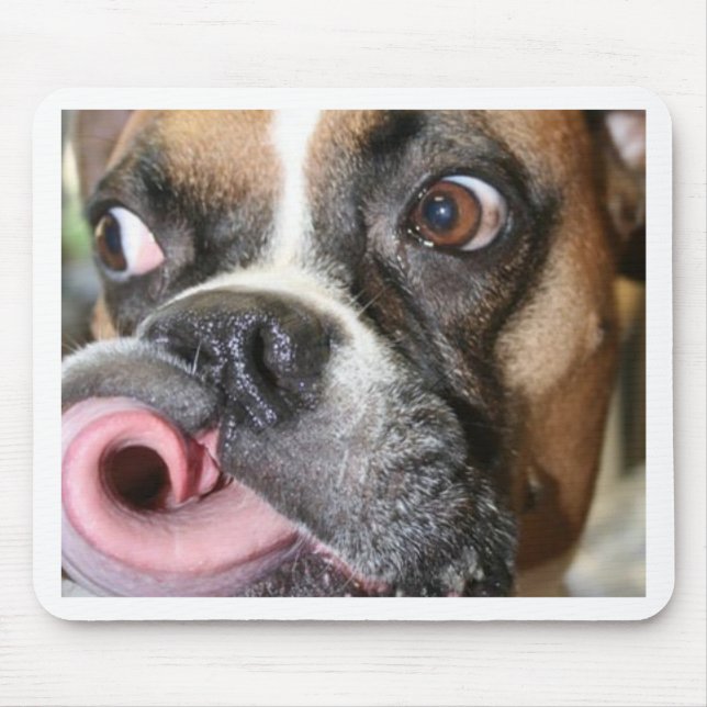 Funny Boxer Dog Mouse Mat (Front)