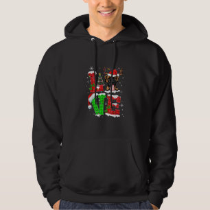 Funny Boxer Dog Tree Christmas Lights Xmas Pajama Hoodie