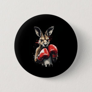 Funny Boxer Kangaroo With Boxing Gloves Fighting K 6 Cm Round Badge