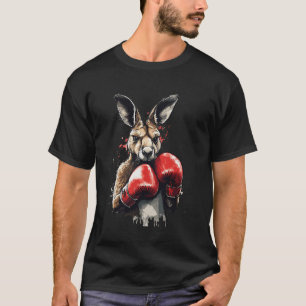 Funny Boxer Kangaroo With Boxing Gloves Fighting K T-Shirt