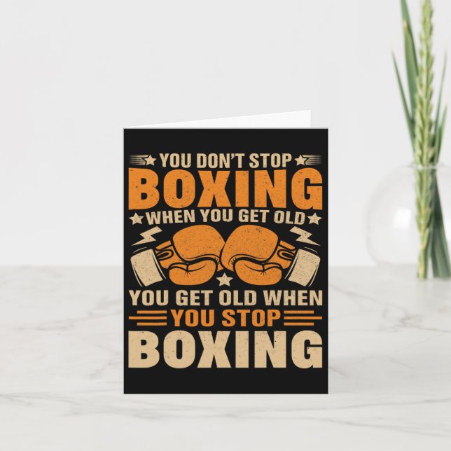 Funny Boxer Player Old School Boxing Youth Trainer Card (Front)