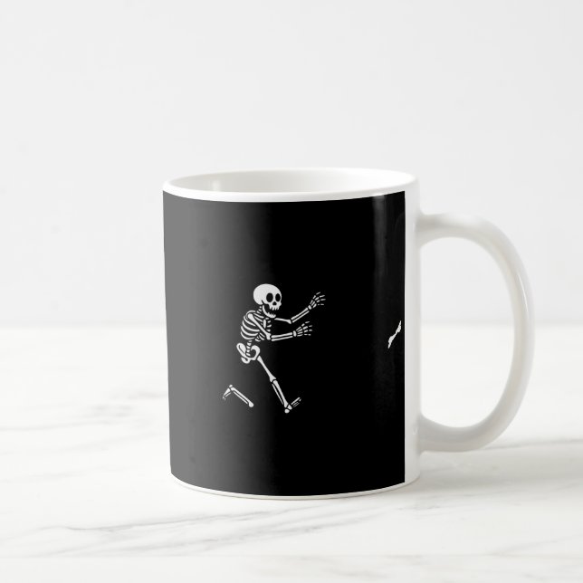 Funny Boxer Running Skeleton Halloween  Coffee Mug (Right)